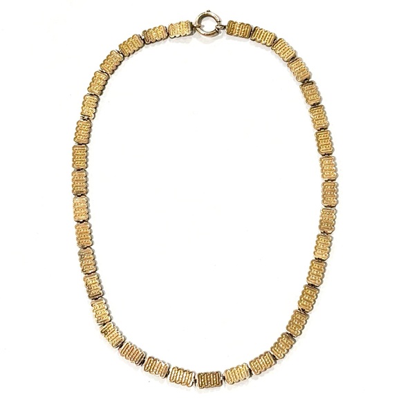 Vintage Antique Book Chain 18” Reversible Rolled Gold Plated Necklace - Picture 4 of 16